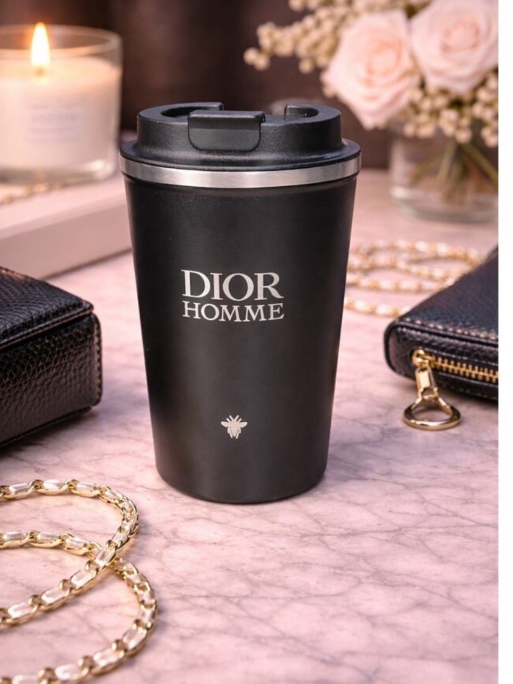 DIOR HOMME Black Travel Tumbler